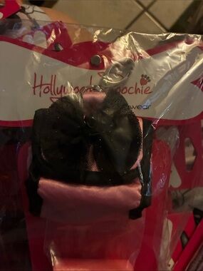 Pink & Black Dog Harness Accessory
